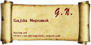 Gajda Nepomuk névjegykártya